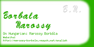 borbala marossy business card