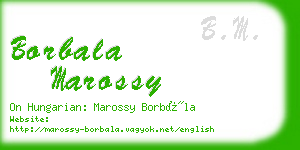 borbala marossy business card